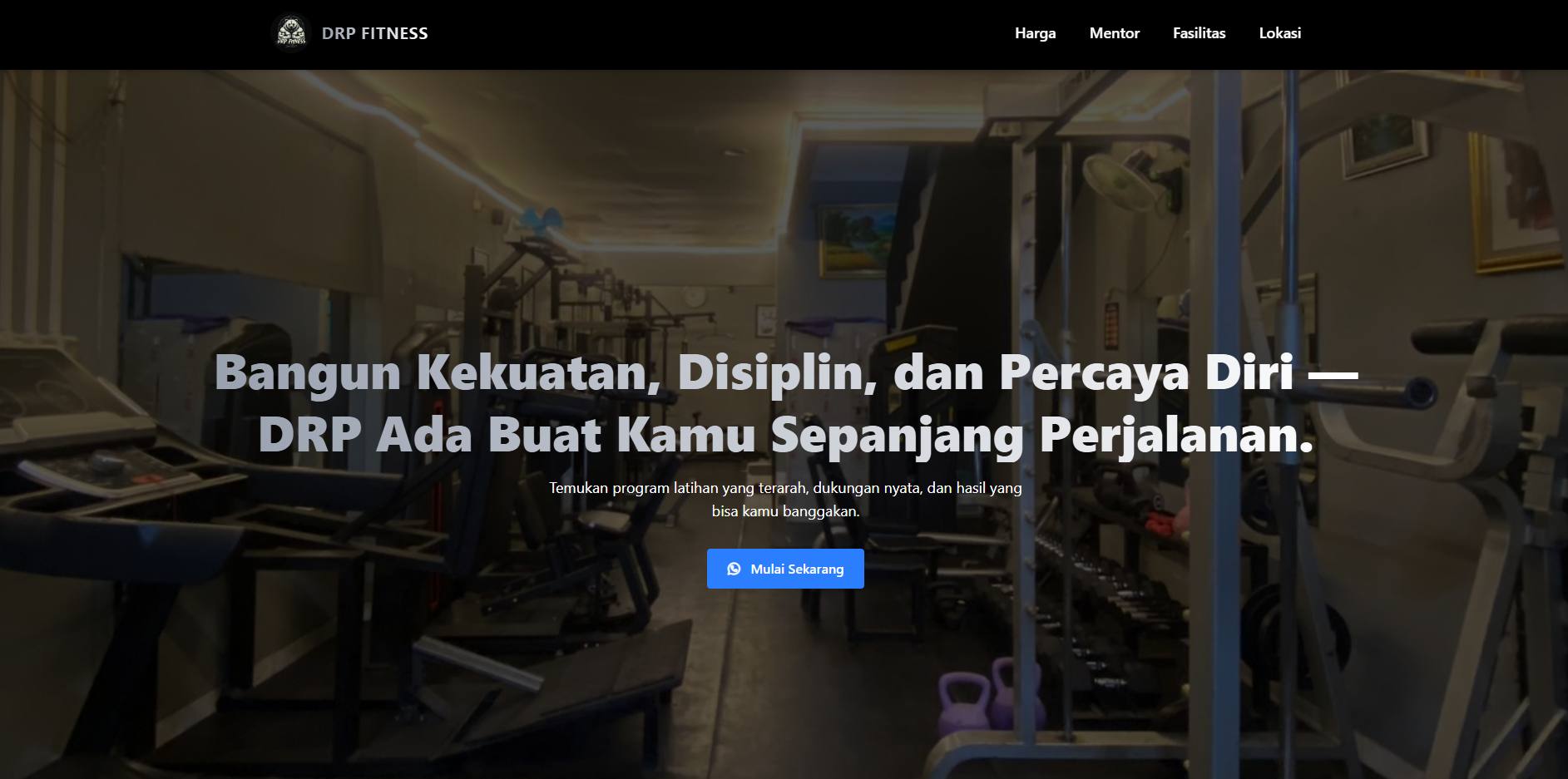 DRP Fitness gym landing page screenshot