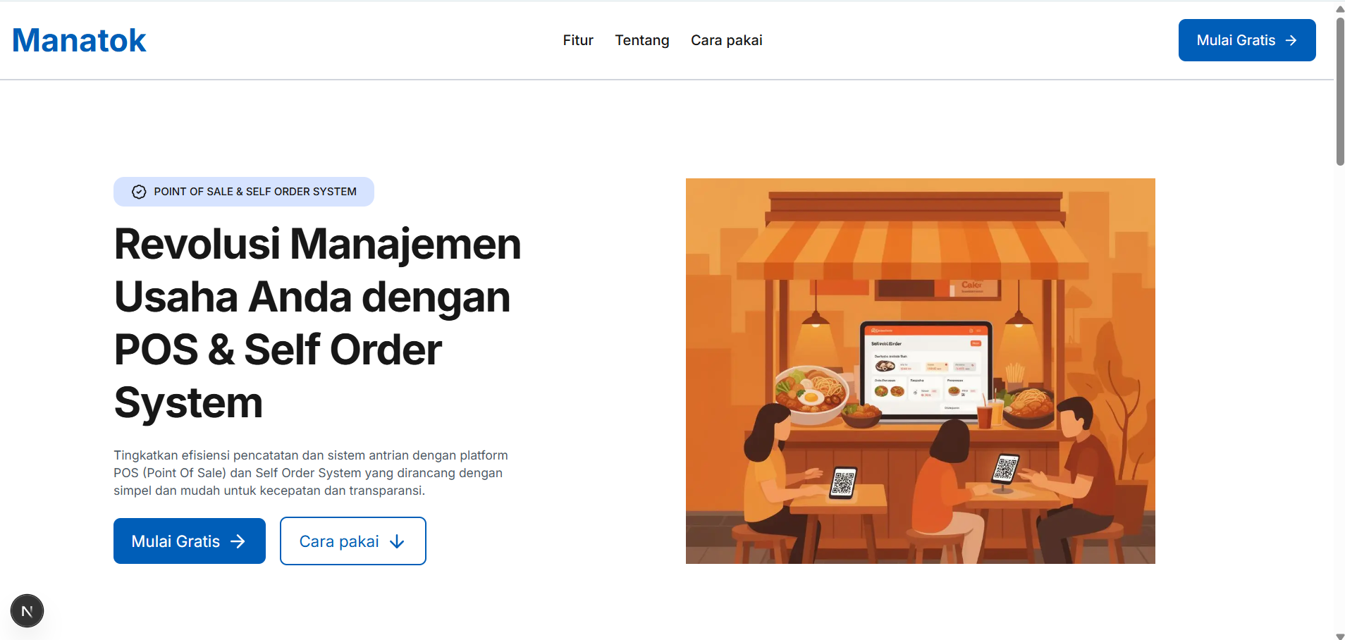 MANATOK store management platform screenshot